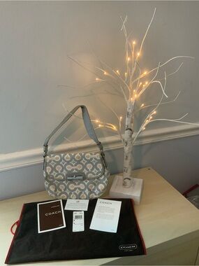 Coach Kristin Signature OP Art Ikat Shoulder Bag